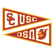 USC Trojans Cardinal 2 Pennant Art Decal